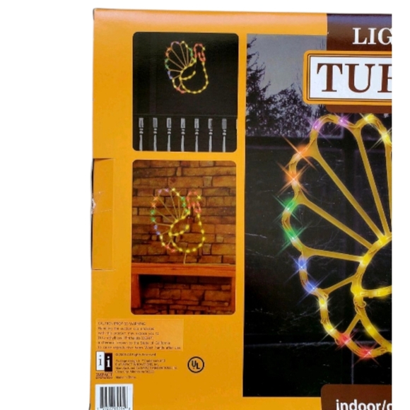 Thanksgiving Lighted Turkey Silhouette Window - Picture 8 of 13